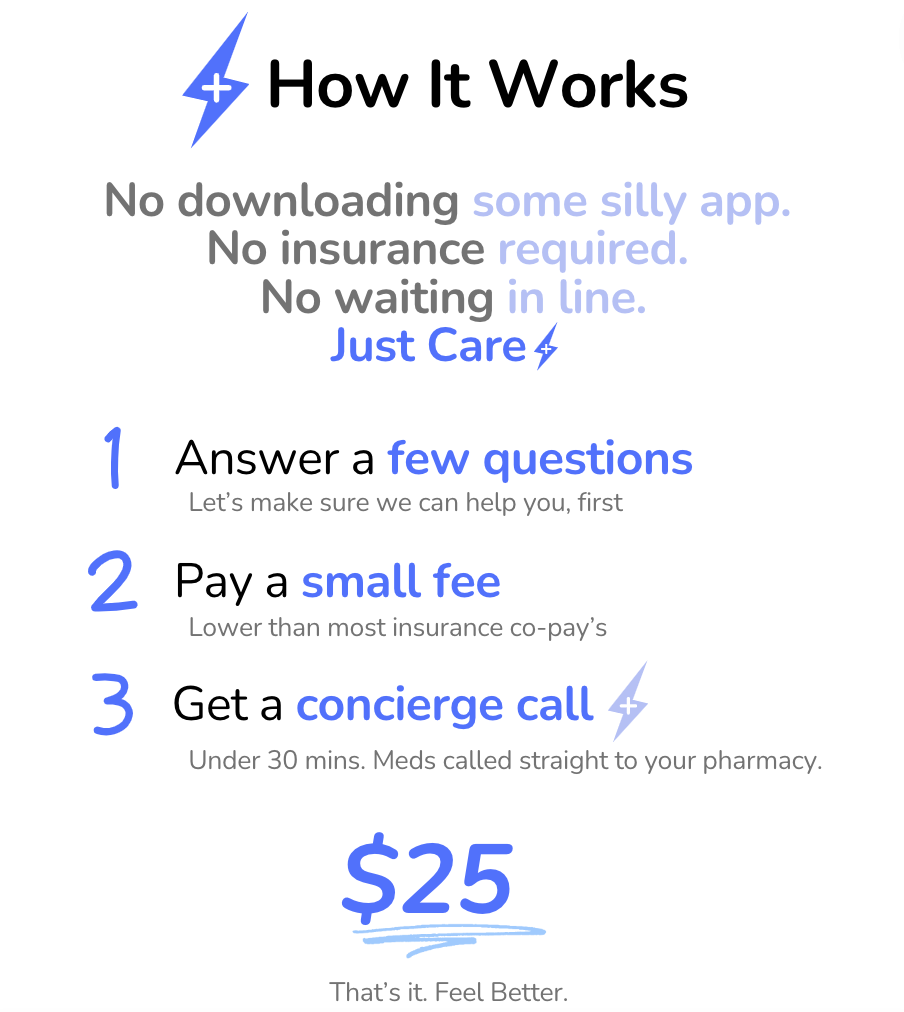 $25 Care - Under 30 Minutes